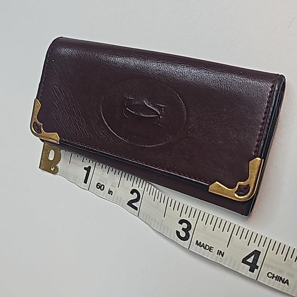 Cartier 4 keyholder burgundy/unisex goldtone hardware - Picture 10 of 15
